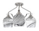 Toltec Lighting - 2607-BN-4819 - Three Light Semi-Flush Mount - Odyssey - Brushed Nickel