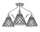 Toltec Lighting - 2607-BN-9185 - Three Light Semi-Flush Mount - Odyssey - Brushed Nickel