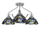 Toltec Lighting - 2607-BN-9955 - Three Light Semi-Flush Mount - Odyssey - Brushed Nickel