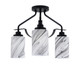 Toltec Lighting - 2607-MB-3009 - Three Light Semi-Flush Mount - Odyssey - Matte Black