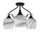 Toltec Lighting - 2607-MB-4819 - Three Light Semi-Flush Mount - Odyssey - Matte Black