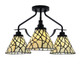 Toltec Lighting - 2607-MB-9115 - Three Light Semi-Flush Mount - Odyssey - Matte Black
