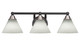 Toltec Lighting - 3423-MBBN-312 - Three Light Bath Bar - Paramount - Matte Black & Brushed Nickel