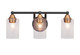 Toltec Lighting - 3423-MBBR-300 - Three Light Bath Bar - Paramount - Matte Black & Brass