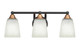 Toltec Lighting - 3423-MBBR-460 - Three Light Bath Bar - Paramount - Matte Black & Brass