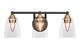 Toltec Lighting - 3423-MBBR-461 - Three Light Bath Bar - Paramount - Matte Black & Brass