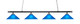 Toltec Lighting - 374-CHMB-415 - Four Light Bar - Oxford - Chrome & Matte Black