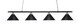 Toltec Lighting - 374-CHMB-420-MB - Four Light Bar - Oxford - Chrome & Matte Black
