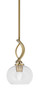 Toltec Lighting - 3901-NAB-202 - One Light Mini Pendant - Cavella - New Age Brass