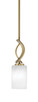 Toltec Lighting - 3901-NAB-3001 - One Light Mini Pendant - Cavella - New Age Brass