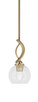 Toltec Lighting - 3901-NAB-4100 - One Light Mini Pendant - Cavella - New Age Brass