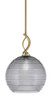 Toltec Lighting - 3901-NAB-5132 - One Light Mini Pendant - Cavella - New Age Brass