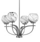 Toltec Lighting - 3904-GP-4109 - Four Light Chandelier - Cavella - Graphite
