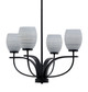 Toltec Lighting - 3904-MB-4022 - Four Light Chandelier - Cavella - Matte Black