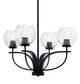 Toltec Lighting - 3904-MB-4102 - Four Light Chandelier - Cavella - Matte Black