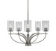 Toltec Lighting - 3905-GP-3002 - Five Light Chandelier - Cavella - Graphite