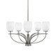 Toltec Lighting - 3905-GP-615 - Five Light Chandelier - Cavella - Graphite