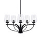 Toltec Lighting - 3905-MB-210 - Five Light Chandelier - Cavella - Matte Black