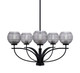 Toltec Lighting - 3905-MB-5112 - Five Light Chandelier - Cavella - Matte Black
