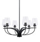 Toltec Lighting - 3906-MB-210 - Six Light Chandelier - Cavella - Matte Black