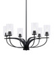 Toltec Lighting - 3906-MB-300 - Six Light Chandelier - Cavella - Matte Black