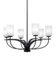 Toltec Lighting - 3906-MB-3001 - Six Light Chandelier - Cavella - Matte Black