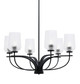 Toltec Lighting - 3906-MB-4250 - Six Light Chandelier - Cavella - Matte Black