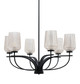 Toltec Lighting - 3906-MB-4253 - Six Light Chandelier - Cavella - Matte Black
