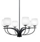 Toltec Lighting - 3906-MB-4811 - Six Light Chandelier - Cavella - Matte Black