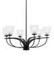Toltec Lighting - 3906-MB-500 - Six Light Chandelier - Cavella - Matte Black