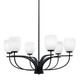 Toltec Lighting - 3906-MB-615 - Six Light Chandelier - Cavella - Matte Black