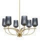 Toltec Lighting - 3906-NAB-4252 - Six Light Chandelier - Cavella - New Age Brass