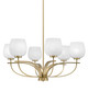 Toltec Lighting - 3906-NAB-4811 - Six Light Chandelier - Cavella - New Age Brass
