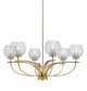 Toltec Lighting - 3906-NAB-5110 - Six Light Chandelier - Cavella - New Age Brass