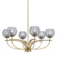 Toltec Lighting - 3906-NAB-5112 - Six Light Chandelier - Cavella - New Age Brass