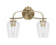 Toltec Lighting - 3912-NAB-210 - Two Light Bath Bar - Cavella - New Age Brass