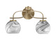 Toltec Lighting - 3912-NAB-4109 - Two Light Bath Bar - Cavella - New Age Brass