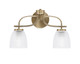Toltec Lighting - 3912-NAB-500 - Two Light Bath Bar - Cavella - New Age Brass