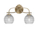 Toltec Lighting - 3912-NAB-5110 - Two Light Bath Bar - Cavella - New Age Brass