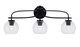 Toltec Lighting - 3913-MB-4100 - Three Light Bath Bar - Cavella - Matte Black