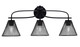 Toltec Lighting - 3913-MB-805 - Three Light Bath Bar - Cavella - Matte Black
