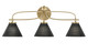 Toltec Lighting - 3913-NAB-4059 - Three Light Bath Bar - Cavella - New Age Brass