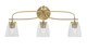 Toltec Lighting - 3913-NAB-461 - Three Light Bath Bar - Cavella - New Age Brass