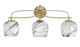 Toltec Lighting - 3913-NAB-4819 - Three Light Bath Bar - Cavella - New Age Brass