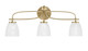 Toltec Lighting - 3913-NAB-500 - Three Light Bath Bar - Cavella - New Age Brass