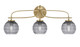 Toltec Lighting - 3913-NAB-5112 - Three Light Bath Bar - Cavella - New Age Brass