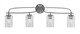 Toltec Lighting - 3914-GP-3002 - Four Light Bath Bar - Cavella - Graphite