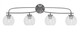 Toltec Lighting - 3914-GP-4100 - Four Light Bath Bar - Cavella - Graphite