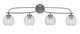 Toltec Lighting - 3914-GP-4102 - Four Light Bath Bar - Cavella - Graphite
