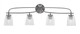 Toltec Lighting - 3914-GP-461 - Four Light Bath Bar - Cavella - Graphite